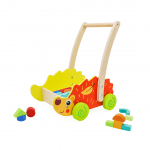 Carro caminador infantil con cubos de madera 3